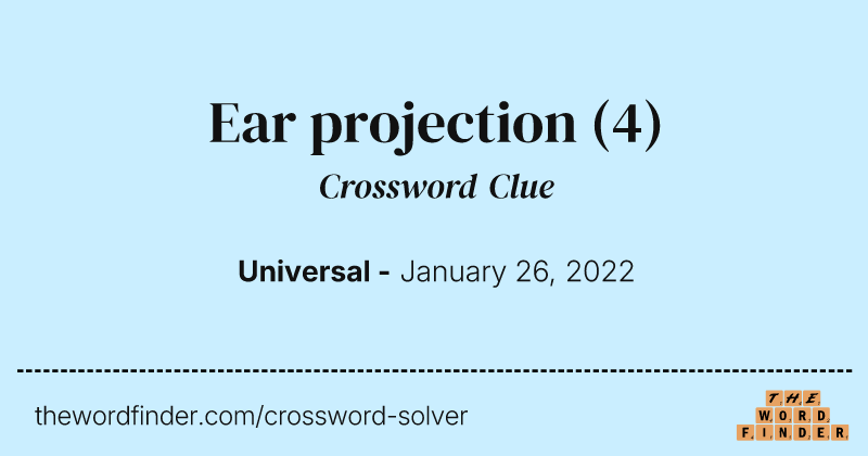 Ear projection crossword clue image