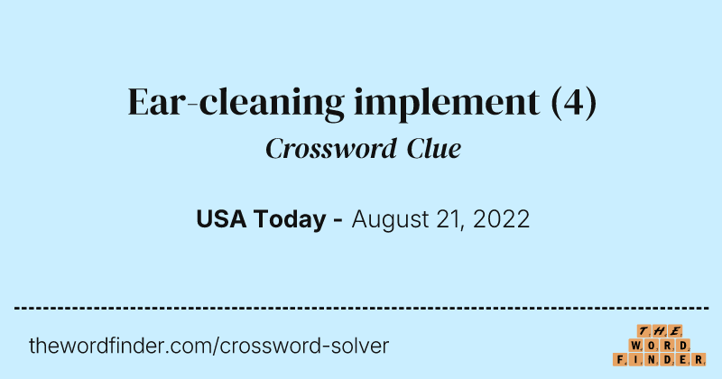 Ear-cleaning implement crossword clue image