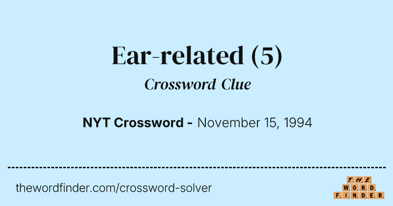 Ear-related crossword clue image