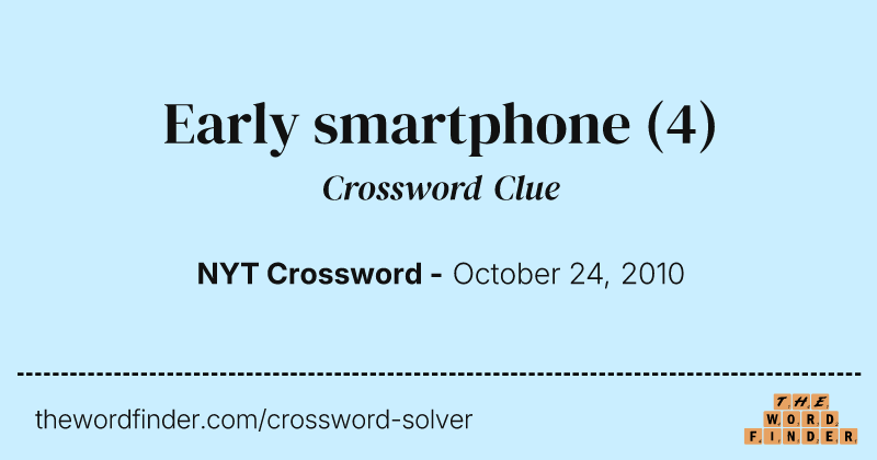 Early smartphone crossword clue image