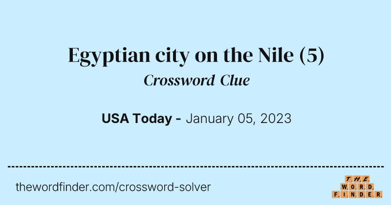 Egyptian city on the Nile crossword clue image