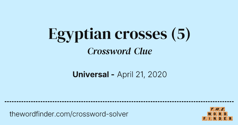 Egyptian crosses crossword clue image