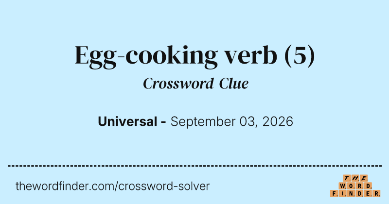 Egg-cooking verb crossword clue image