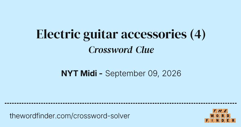 Electric guitar accessories crossword clue image