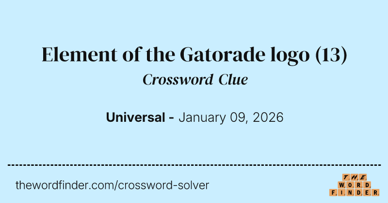 Element of the Gatorade logo crossword clue image