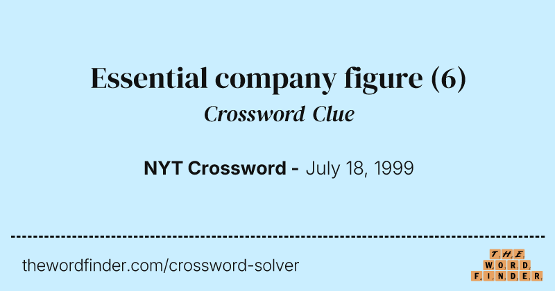 Essential company figure crossword clue image
