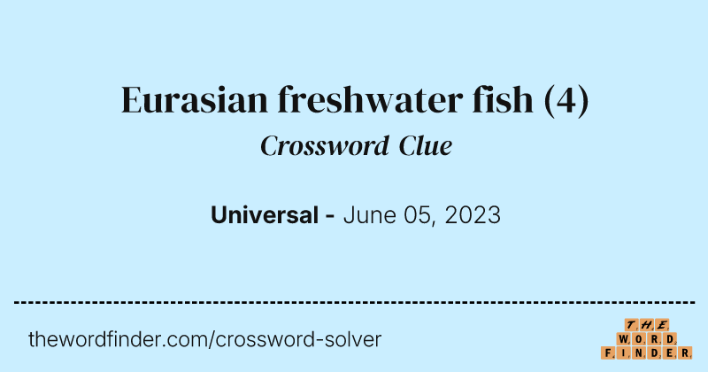 Eurasian freshwater fish crossword clue image