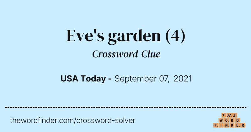 Eve's garden crossword clue image