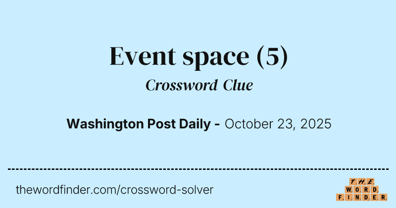 Event space crossword clue image
