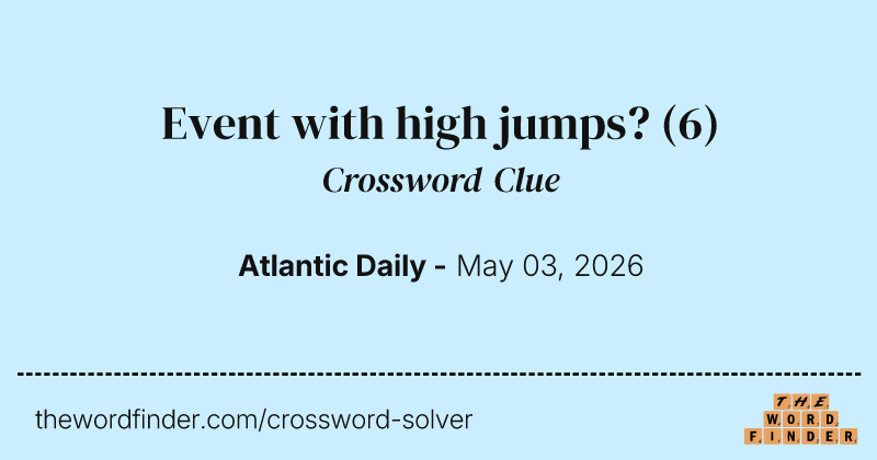 Event with high jumps? crossword clue image