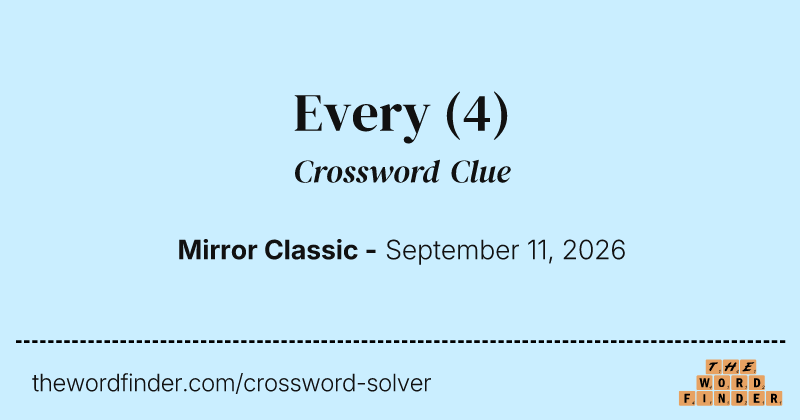 Every crossword clue image