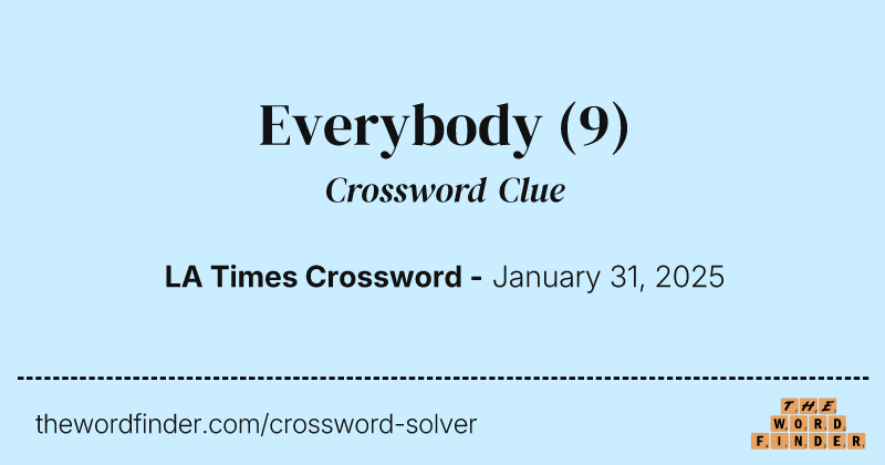 Everybody crossword clue image