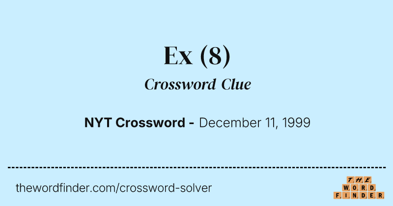 Ex crossword clue image