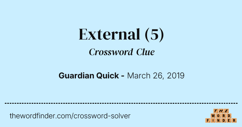 External crossword clue image