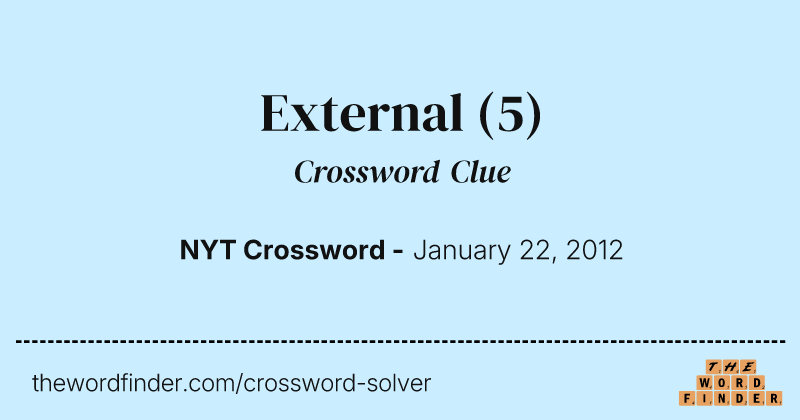 External crossword clue image