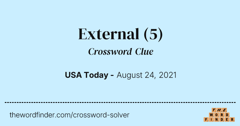 External crossword clue image