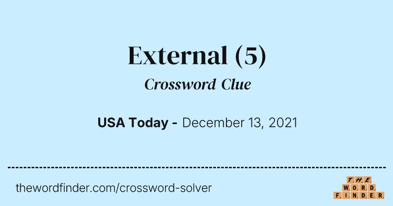 External crossword clue image