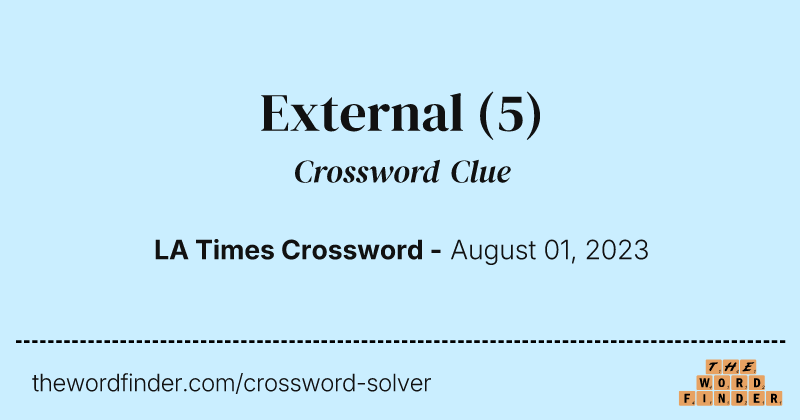 External crossword clue image
