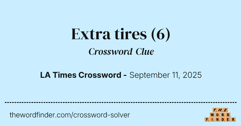 Extra tires crossword clue image