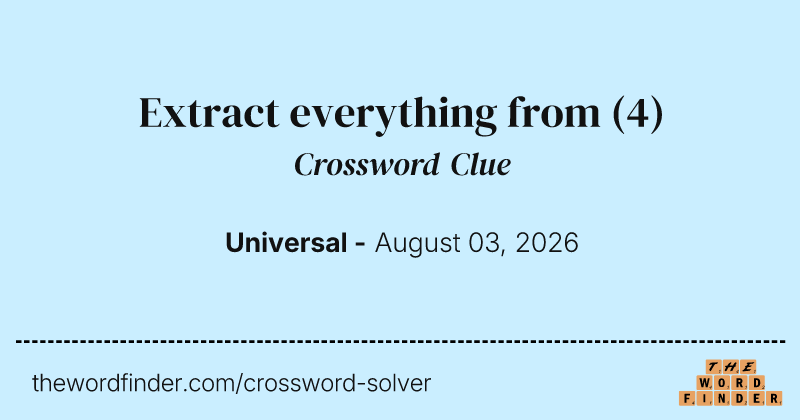 Extract everything from crossword clue image