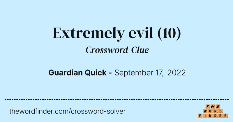 Extremely evil crossword clue image