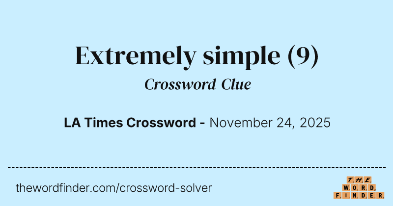 Extremely simple crossword clue image