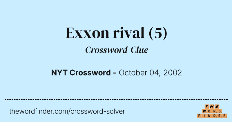 Exxon rival crossword clue image