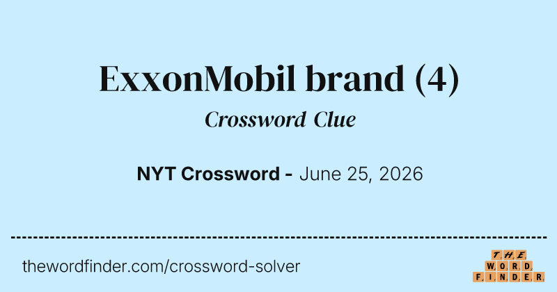 ExxonMobil brand crossword clue image