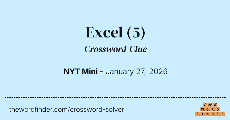 Excel crossword clue image