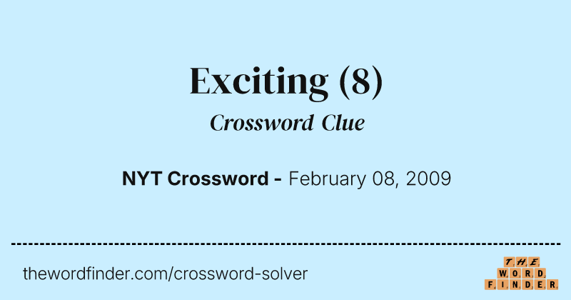 Exciting crossword clue image