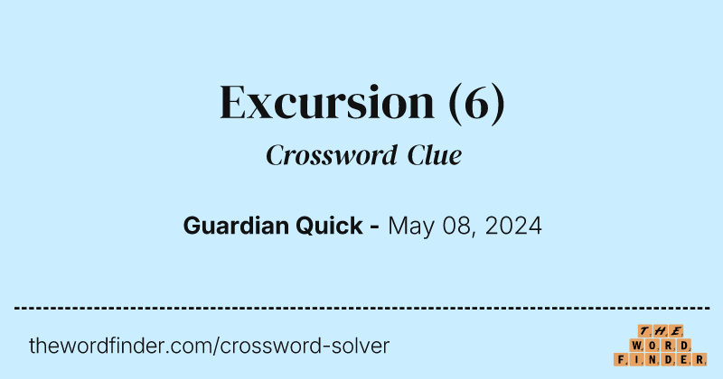 Excursion crossword clue image