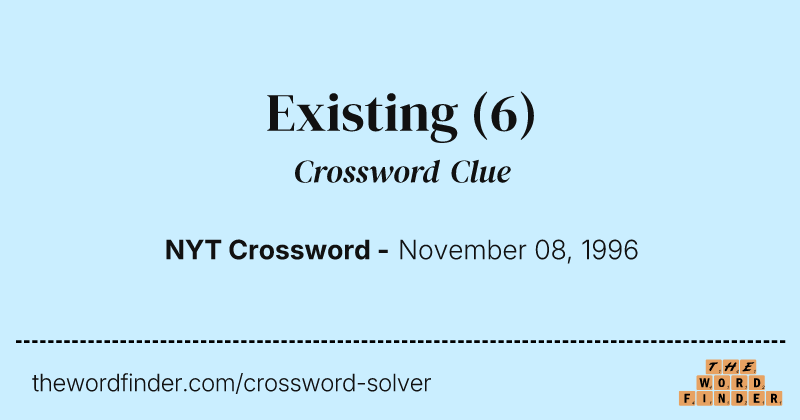 Existing crossword clue image
