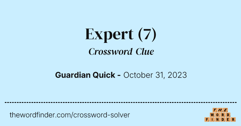 Expert crossword clue image