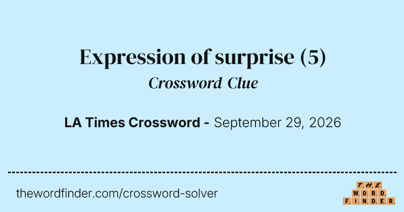 Expression of surprise crossword clue image