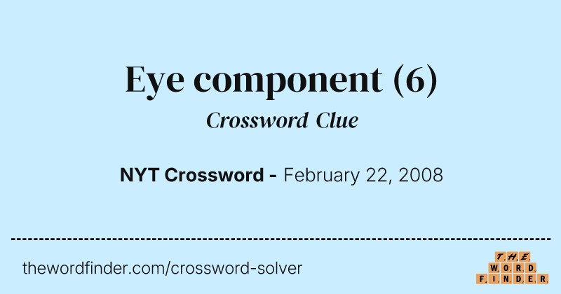Eye component crossword clue image