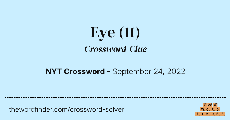 Eye crossword clue image