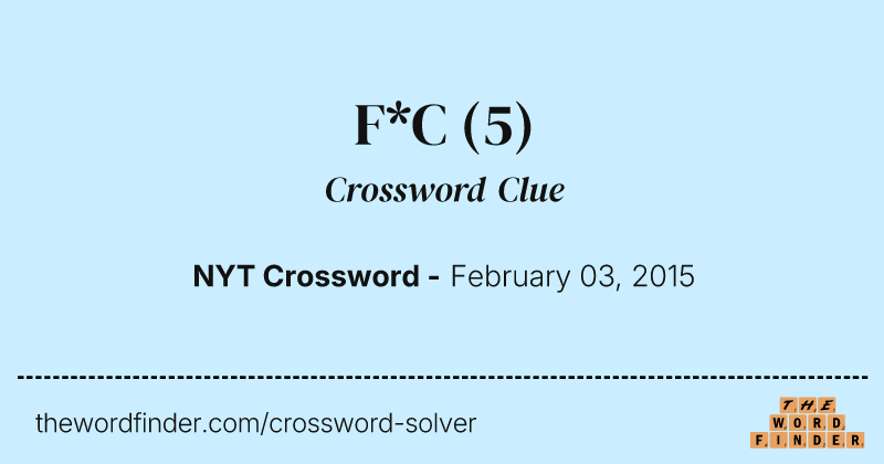 F*C crossword clue image