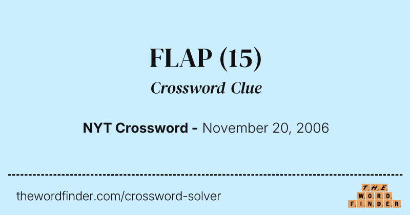 FLAP crossword clue image