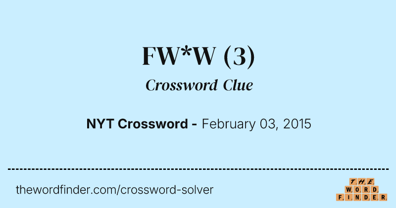 FW*W crossword clue image