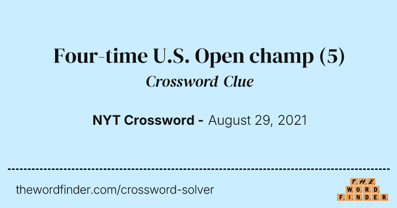 Four-time U.S. Open champ crossword clue image
