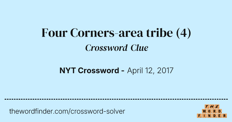 Four Corners-area tribe crossword clue image