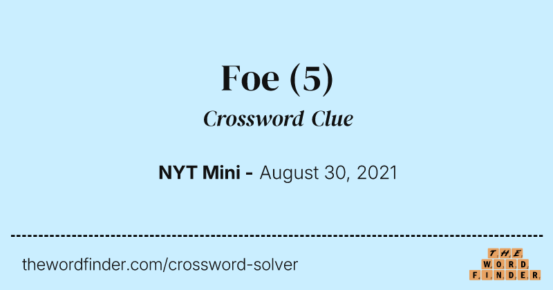 Foe crossword clue image