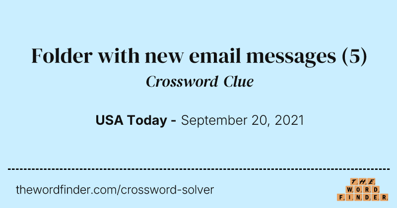 Folder with new email messages crossword clue image