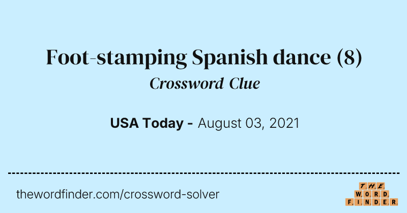 Foot-stamping Spanish dance crossword clue image