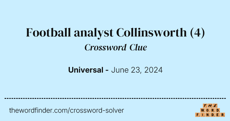 Football analyst Collinsworth crossword clue image