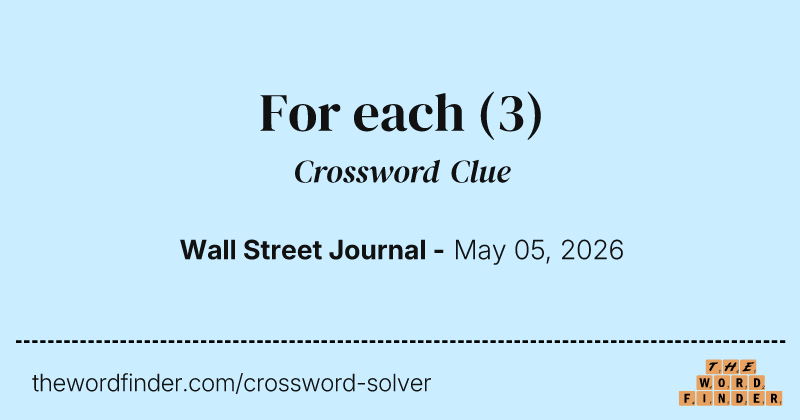 For each crossword clue image
