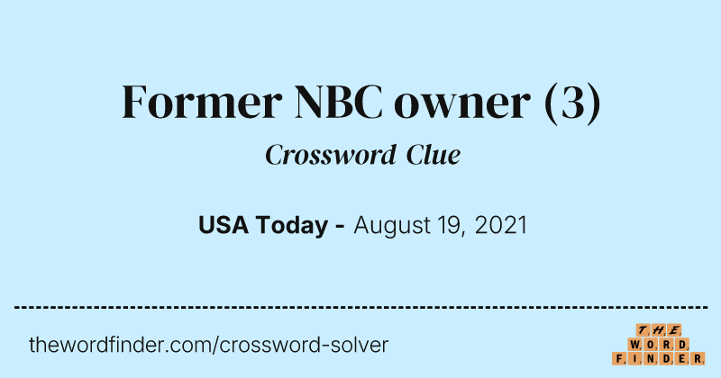 Former NBC owner crossword clue image