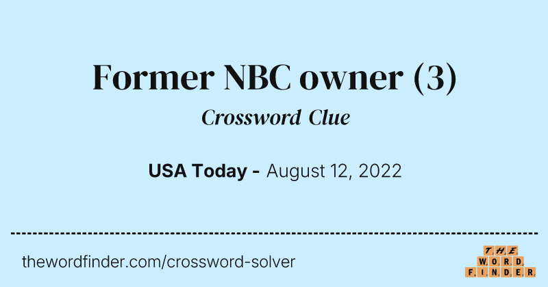 Former NBC owner crossword clue image