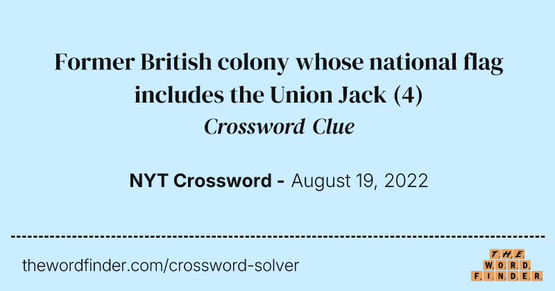 Former British colony whose national flag includes the Union Jack crossword clue image