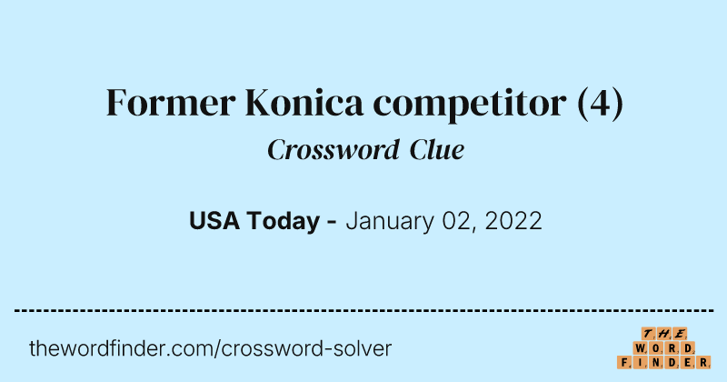 Former Konica competitor crossword clue image